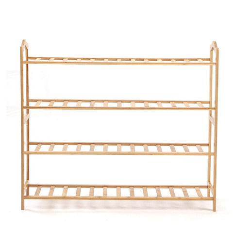 Bamboo Shoe Rack Storage Wooden - Durable