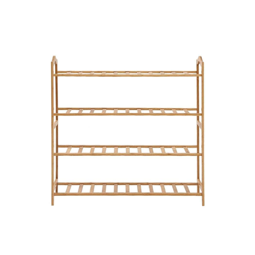 Bamboo Shoe Rack Storage Wooden-Elegant