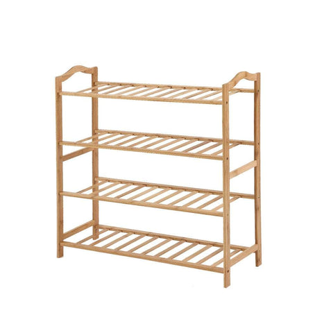 Bamboo Shoe Rack Storage Wooden-Elegant