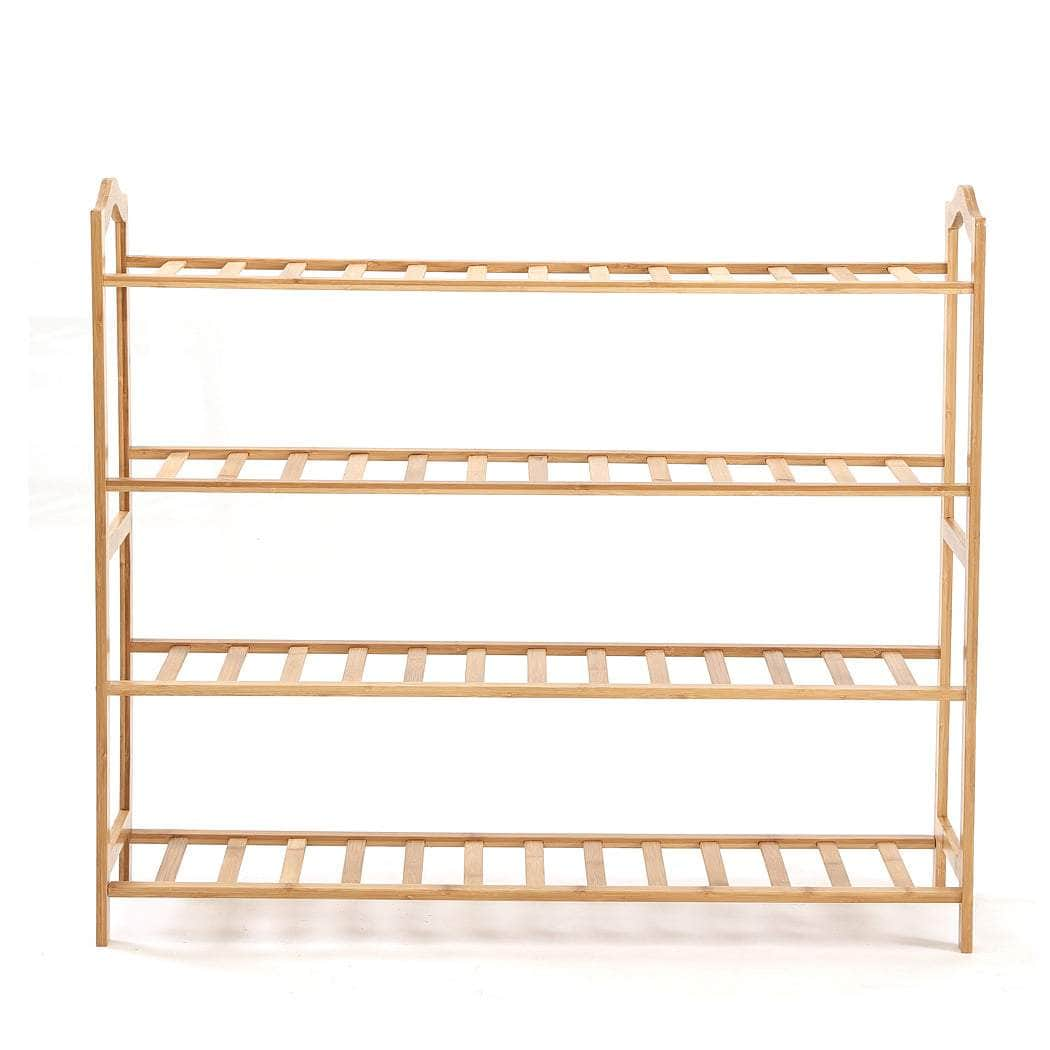 Bamboo Shoe Rack Storage Wooden-Stylish