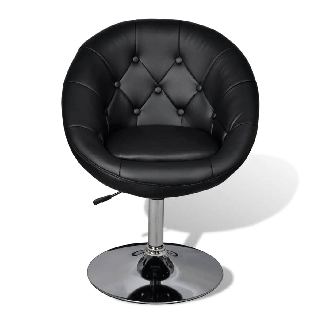 Bar Chair Black Leather