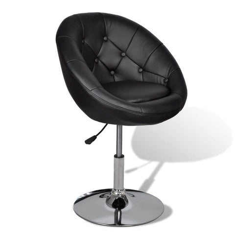 Bar Chair Black Leather