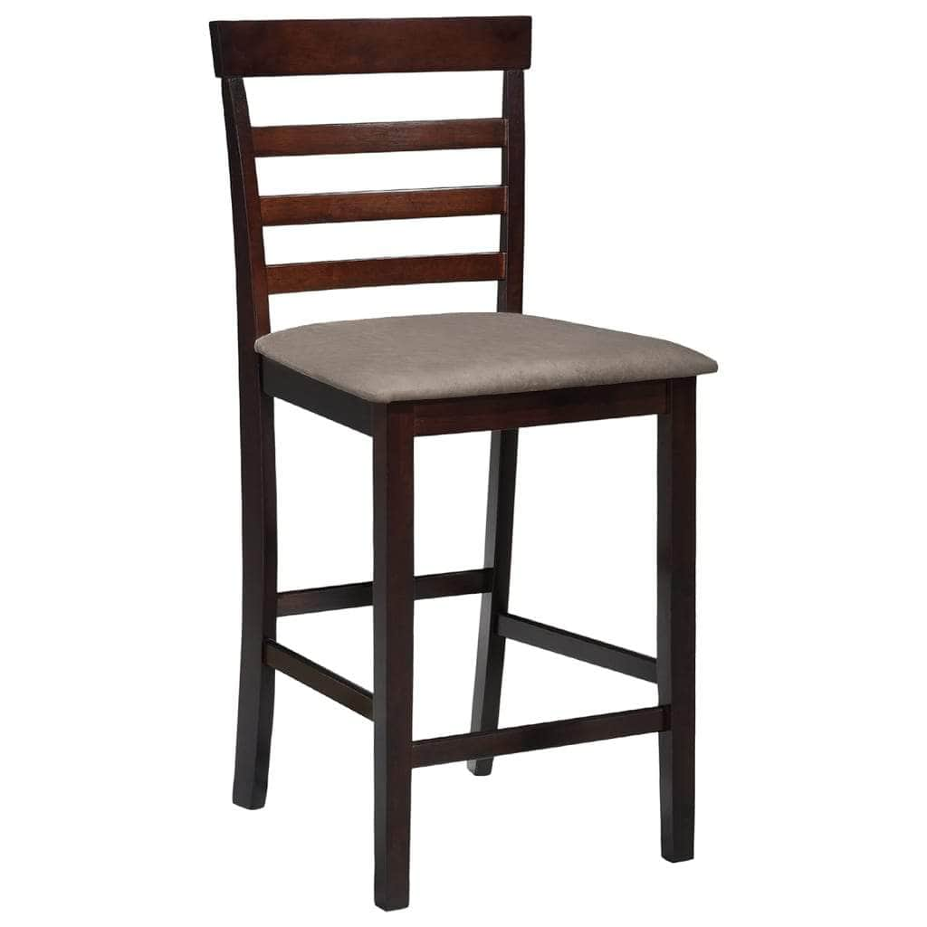 Bar Chairs 2 pcs Brown Fabric