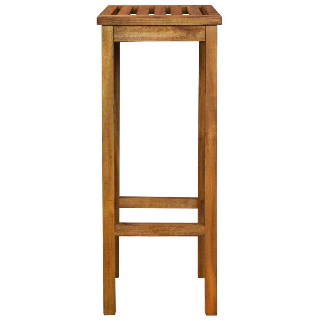 Bar Chairs 2 pcs Solid Acacia Wood