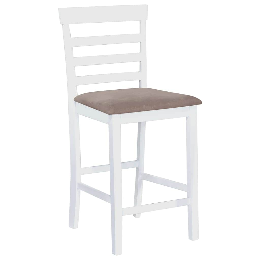 Bar Chairs 2 pcs White Fabric