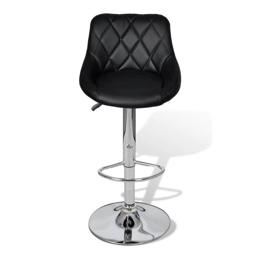 Bar Stools 2 pcs 'Black Faux Leather