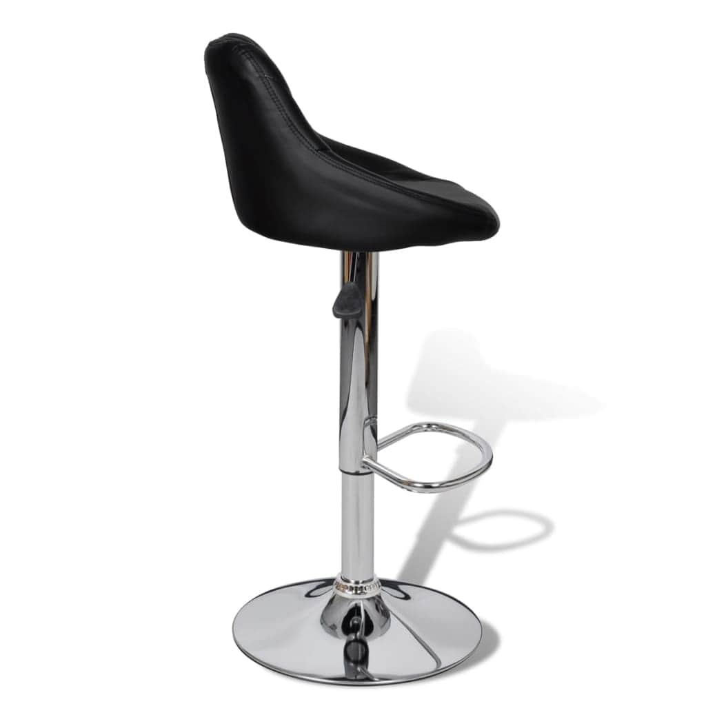 Bar Stools 2 pcs 'Black Faux Leather