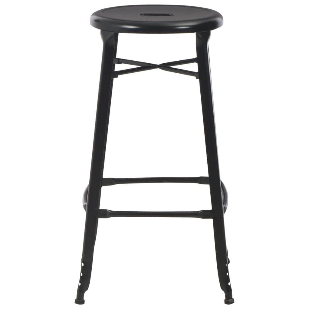 Bar Stools 2 pcs Black Steel