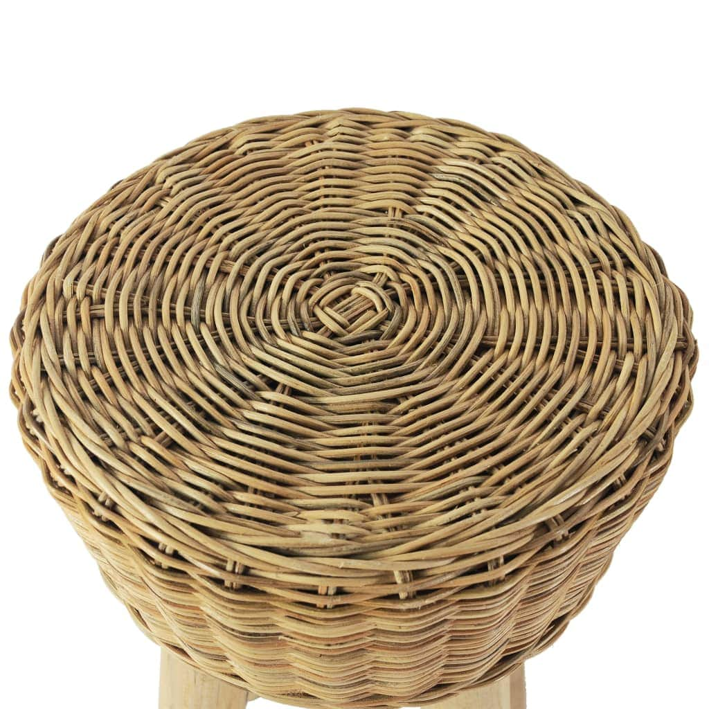 Bar Stools 2 pcs Natural Rattan