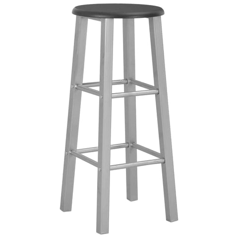 Bar Stools 2 pcs Silver