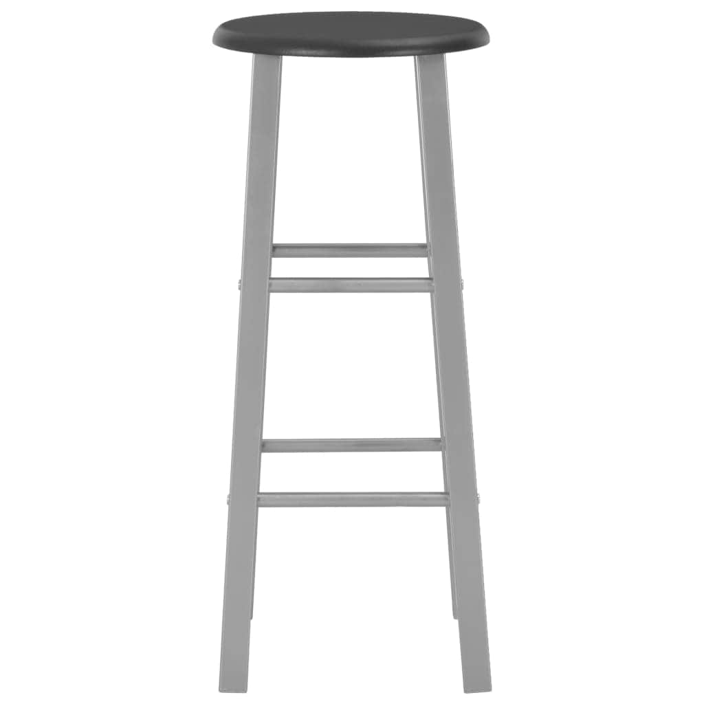 Bar Stools 2 pcs Silver