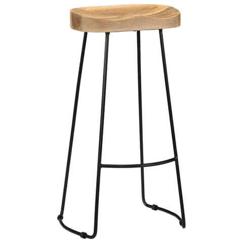 Bar Stools 2 Pcs Solid  Wood