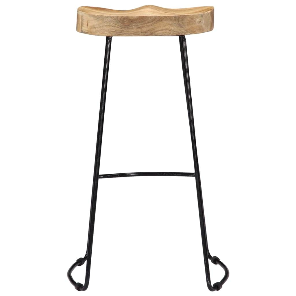 Bar Stools 2 Pcs Solid  Wood