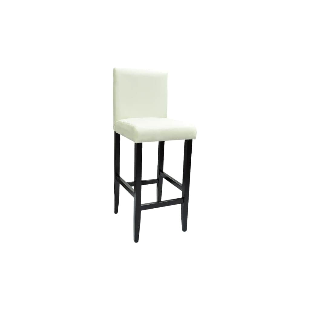 Bar Stools 2 'pcs White Faux Leather