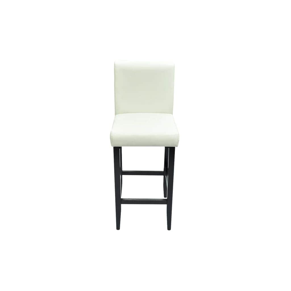 Bar Stools 2 'pcs White Faux Leather