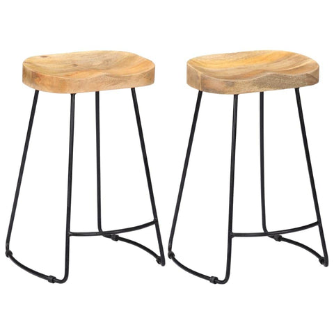 Bar Stools 2 Pcs Wood