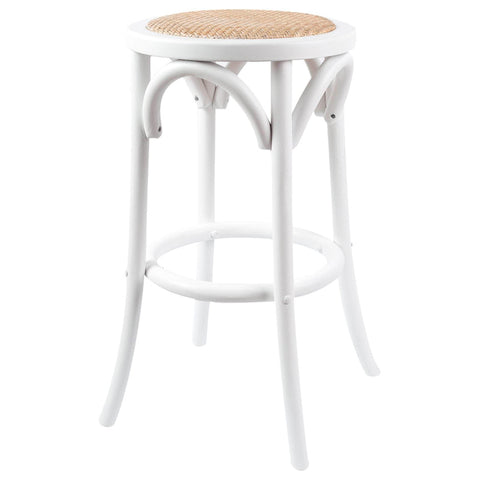 Bar Stools Dining Stool Chair Birch Timber Rattan White/Black/Oak