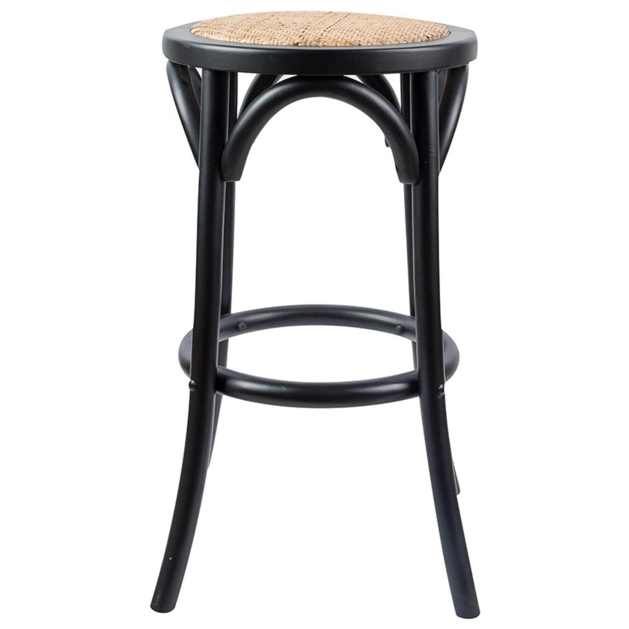 Bar Stools Dining Stool Chair Birch Timber Rattan White/Black/Oak