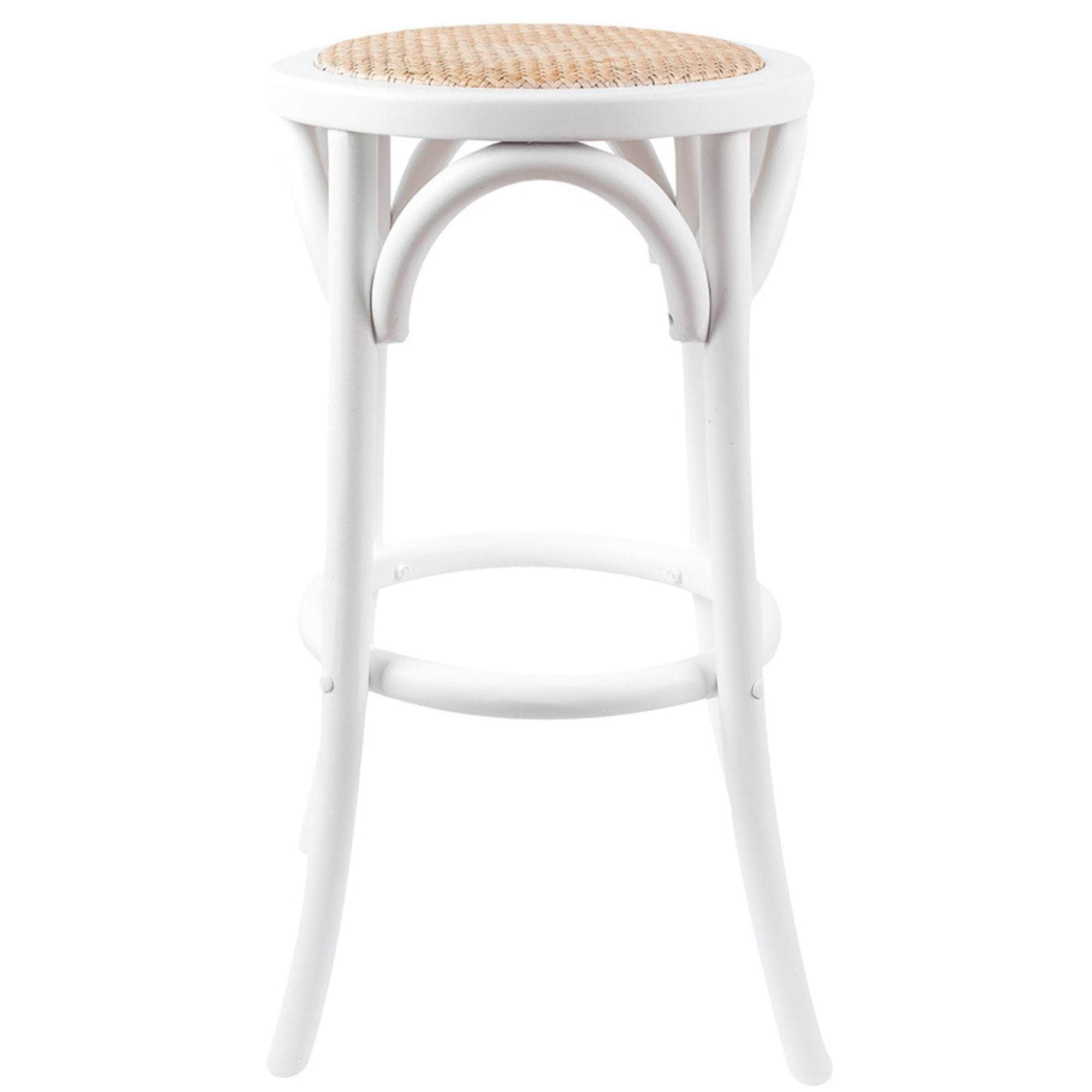 Bar Stools Dining Stool Chair Birch Timber Rattan White/Black/Oak