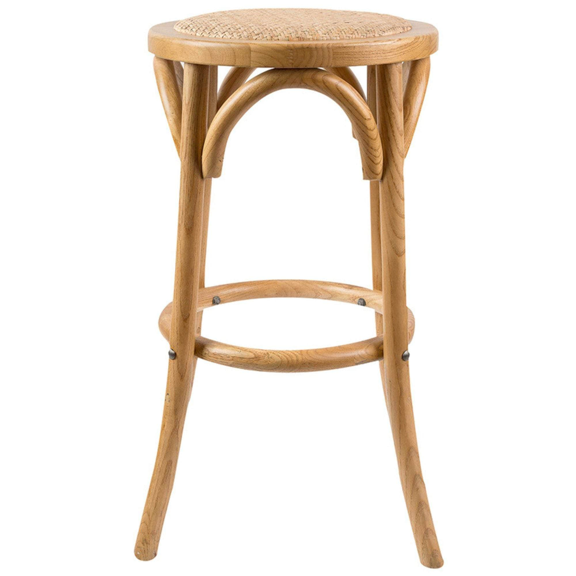 Bar Stools Dining Stool Chair Birch Timber Rattan White/Black/Oak