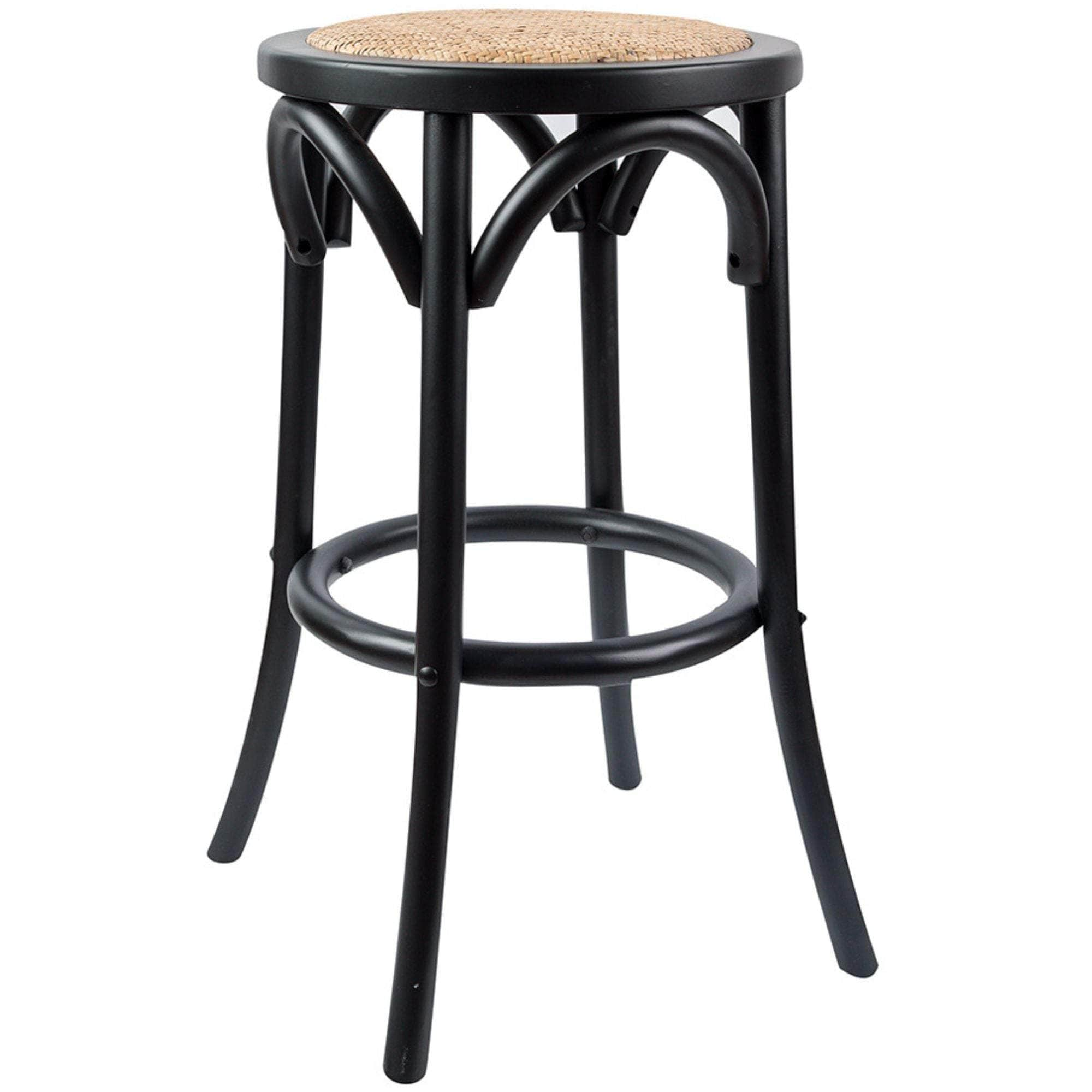 Bar Stools Dining Stool Chair Birch Timber Rattan White/Black/Oak