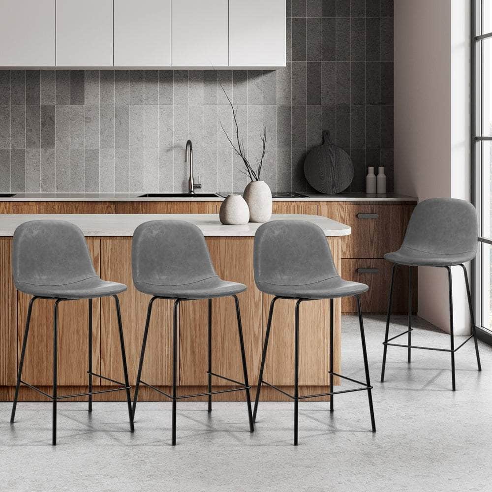 Bar Stools Kitchen Dining Chair PU Leather