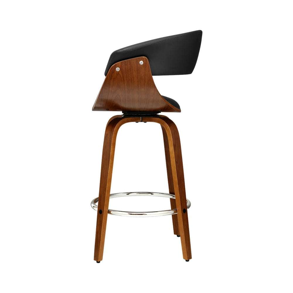 Bar Stools Swivel PU Seat Wooden