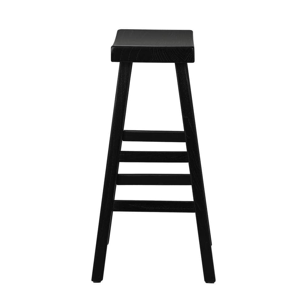 Bar Stools Wooden Counter Chairs Black/Natural