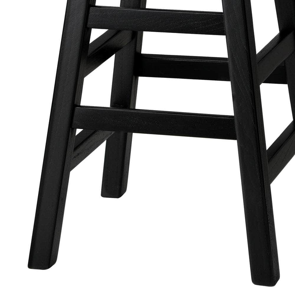 Bar Stools Wooden Counter Chairs Black/Natural