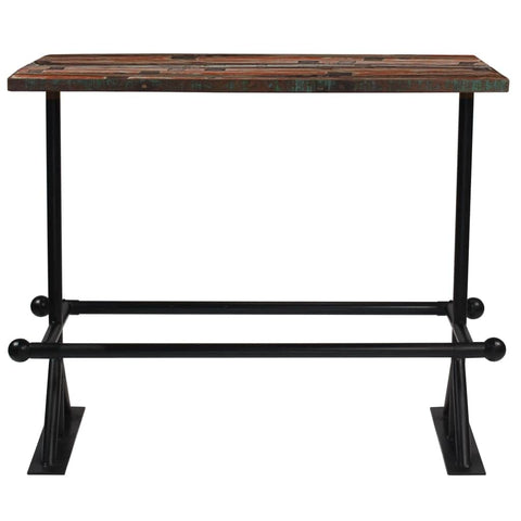 Bar Table Solid and Durable Reclaimed Wood Multicolour