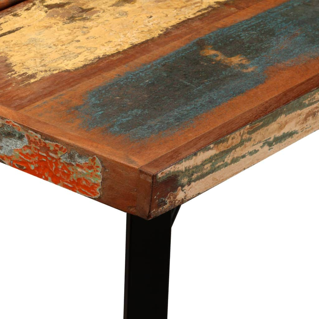 Bar Table Solid Reclaimed Wood and Steel