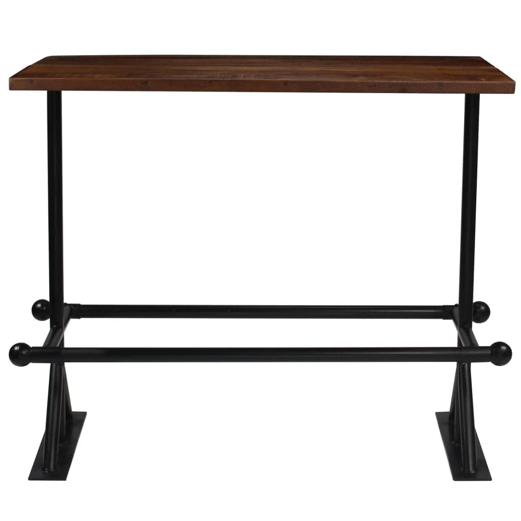 Bar Table Solid Reclaimed Wood Brown