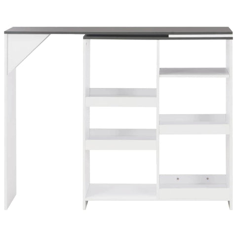 Bar Table with Moveable Shelf White