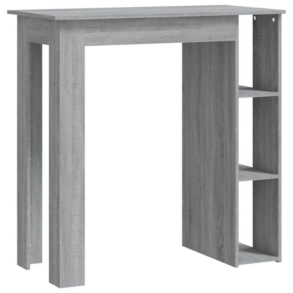 Bar Table With Shelf Grey Sonoma Chipboard