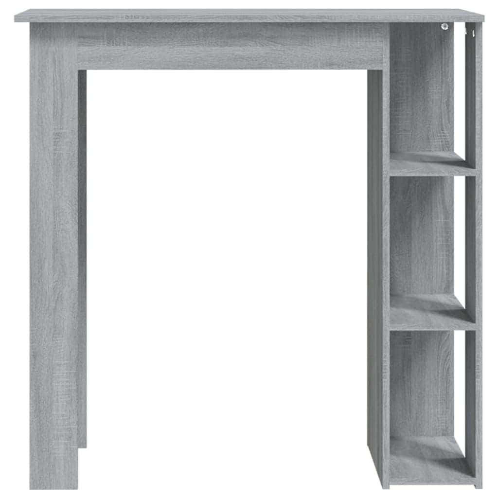 Bar Table With Shelf Grey Sonoma Chipboard