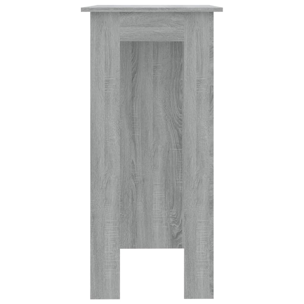 Bar Table With Shelf Grey Sonoma Chipboard