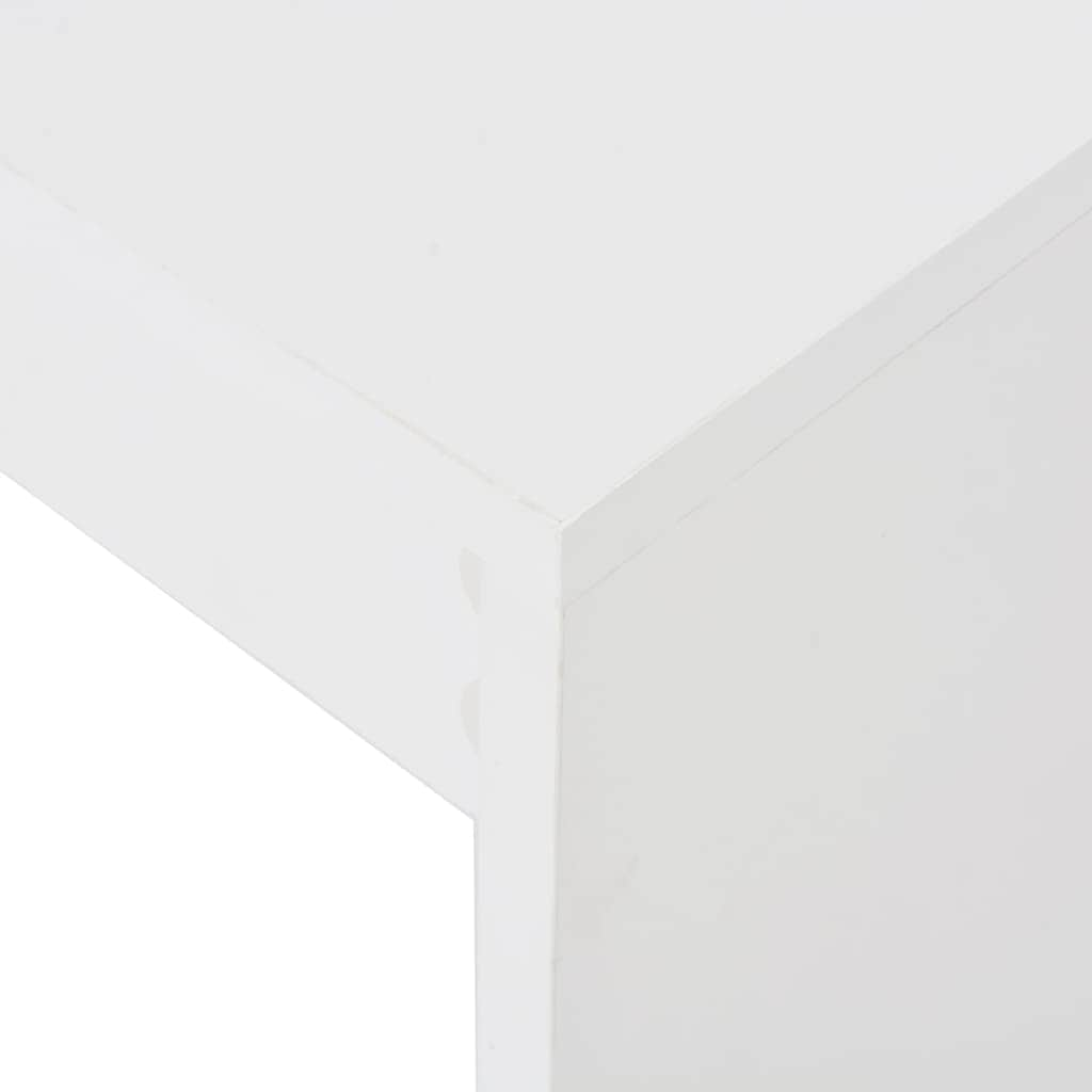 Bar Table with Shelf -White