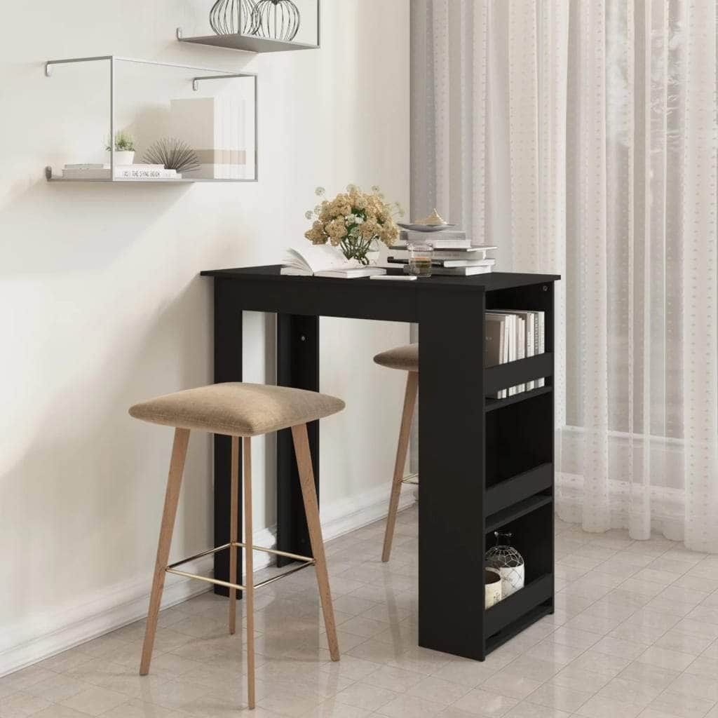 Bar Table With Storage Rack