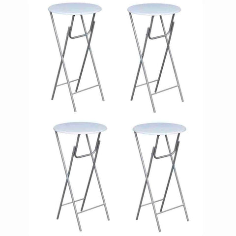 Bar Tables 4 Pcs With Mdf Tabletop White