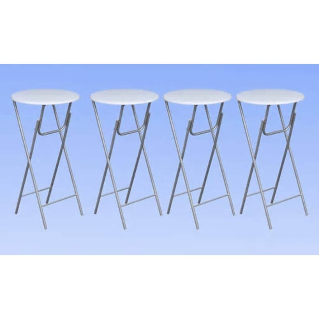 Bar Tables 4 Pcs With Mdf Tabletop White