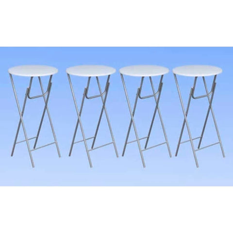 Bar Tables 4 Pcs With Mdf Tabletop White