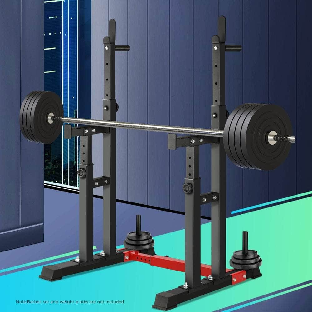 Barbell Bar Stand with Adjustable Squat Rack