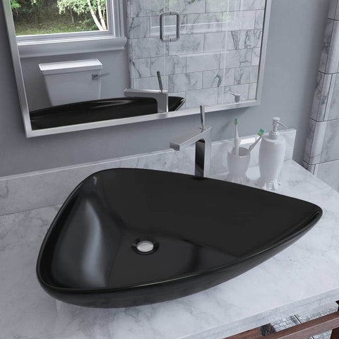 Basin Ceramic Black Triangle