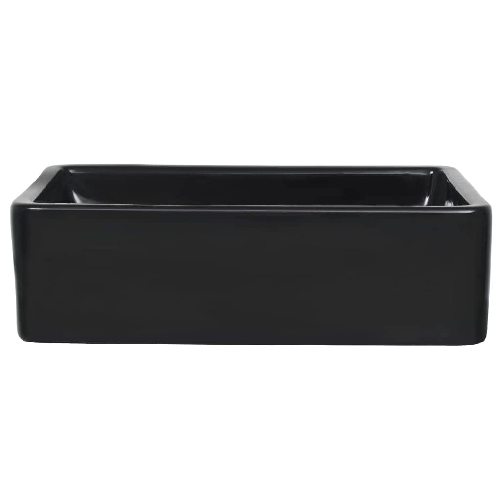 Basin Ceramic Rectangular Black