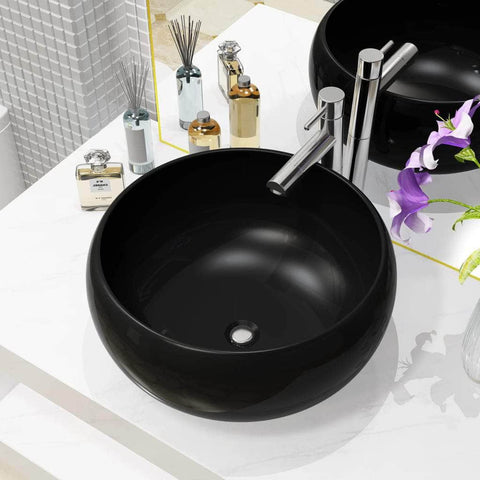 Basin Ceramic Round - Black