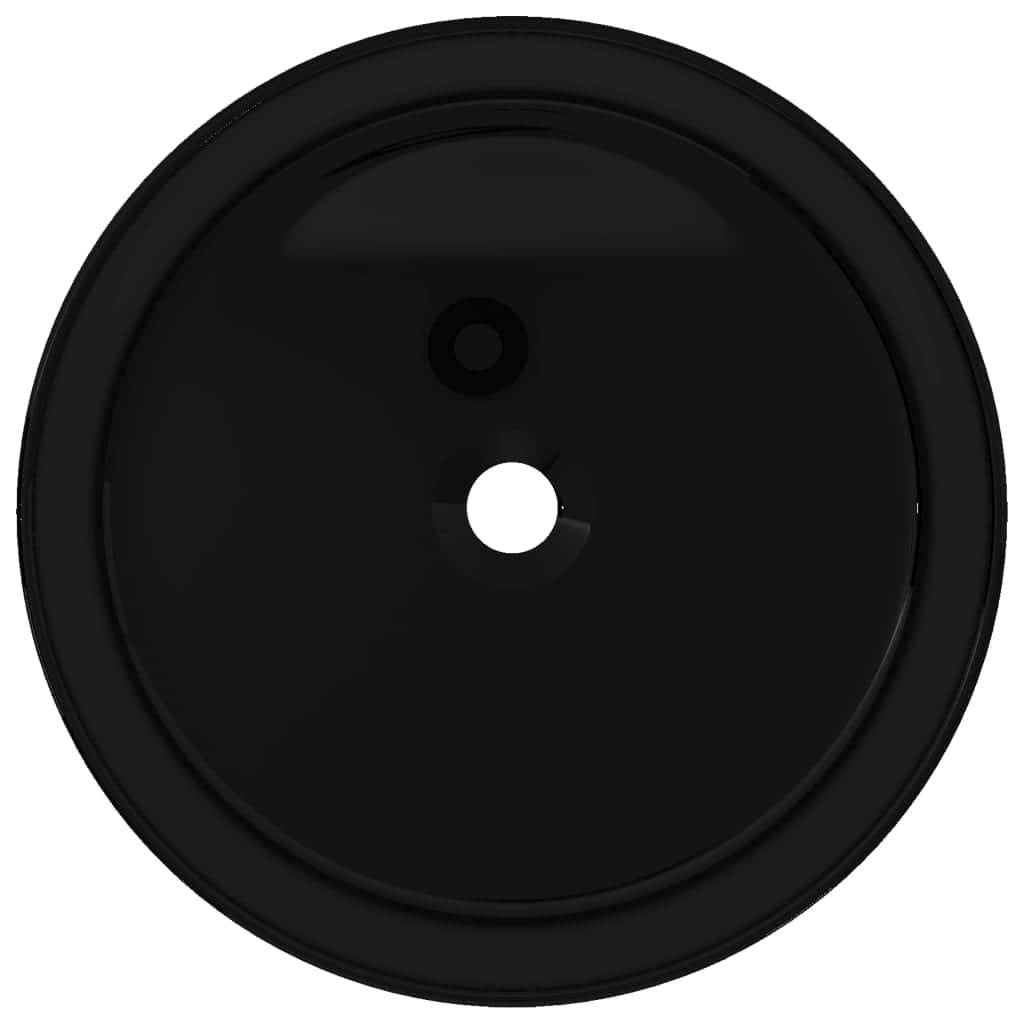 Basin Ceramic Round  Black