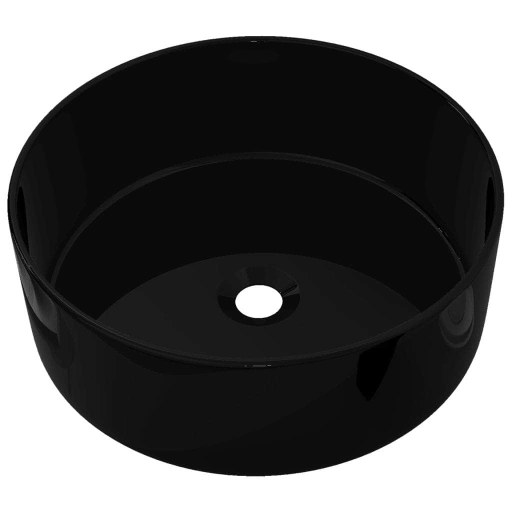 Basin Ceramic Round  Black