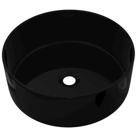 Basin Ceramic Round  Black