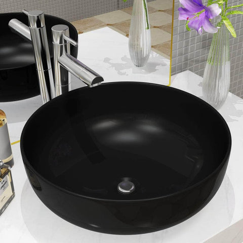 Basin Ceramic Round (Black)