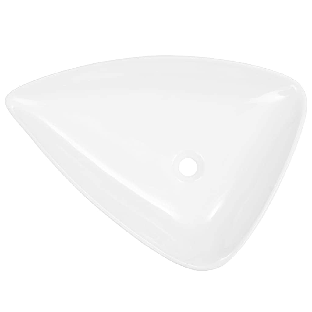 Basin Ceramic White Triangle